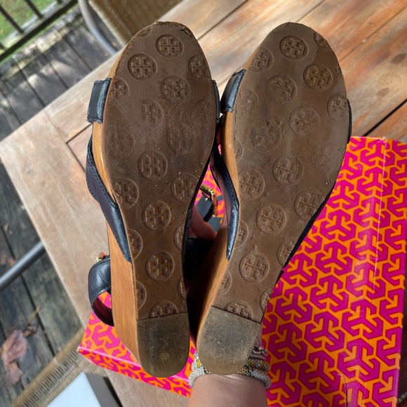 Tory Burch almita mid wedge sandal sz 10 - Picture 4 of 5